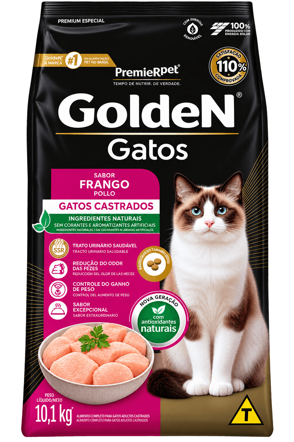 Ração Golden Gatos castrados Frango 10kg